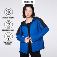 Áo Khoác Dù Trượt Nước Nữ Đẹp COUPLE TX -  Áo Khoác Đi Mưa Chống Nắng Có Nón Form Rộng Phối Màu WOP 