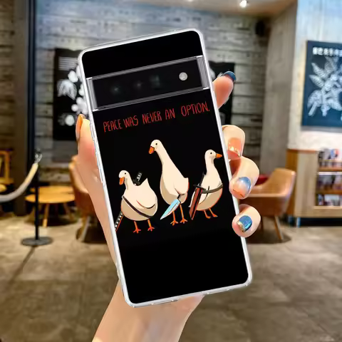 unny Fighting Duck Chicken Phone Case Cover for Google Pixel 10 9 8 7 6 5 4 4XL Soft TPU 7A 6A 5A 4A