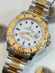 🌈🌈新返貨啦🌈🌈💰💰現金價💰💰💛🤍Rolex Yacht-Master 16623🤍💛🖤原裝白色安力士字釘面🖤💛連原裝Rolex金鋼板帶 淨錶💜BW4047（旺角洗衣街店）