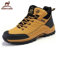 Desert Camel【Free Shipping】 คุณภาพสูง ระเบิดกลางแจ้งสูงด้านบนลื่นรองเท้าเดียวลื่นเดินป่าระบายอากาศรองเท้าทหารรองเท้าทำงานเบารองเท้าทหารกองกำลังพิเศษของผู้ชายกองกำลังพิเศษรองเท้าบู๊ตรองเท้านิรภัยกลางแจ้งรองเท้าสูงด้านบน Hiking Boots,