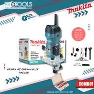 MAKITA MT M3700B 6.35mm (1/4in) LAMINATE TRIMMER (MT Series) | COMBO SET