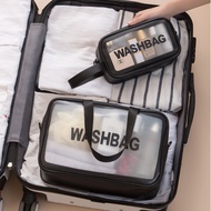 Beg Simpan Barang Kosmetik Large Cosmetic Bag Transparent Makeup Bag Portable Bath Travel Wash Bag W