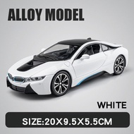Sjn 1:22 BMW I8 thể thao xe hợp kim Diecast âm thanh và ánh sáng siêu xe đồ chơi mô hình kim loại xe