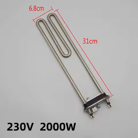 For LG Washing Machine Heating Tube 6.8*31CM AC230V 2000W Heater Wire Washer Parts