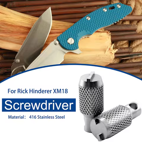 1 Set Stainless Steel Costom Professional Knife Handle Screwdriver for Rick Hinderer XM18 Screw Remo