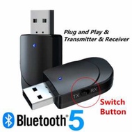 Vikefon 2 in 1 USB Audio Bluetooth 5.0 Transmitter &amp; Receiver - KN330 GT JM