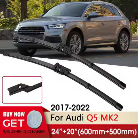 Car Wiper RHD&LHD Front Wiper Blades 24"+20" For Audi Q5 SQ5 MK2 FY 2017-2025 Fit push button Windsh