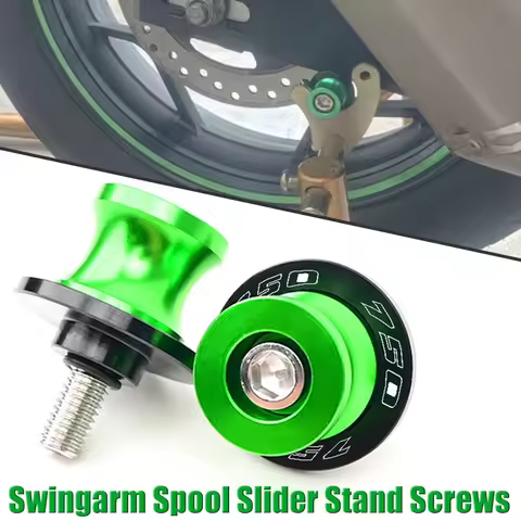 Z750 Motorcycle CNC Accessories Aluminium 10MM Bolts Swingarm Spools Slider Stand Screws For Kawasak