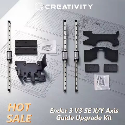 Ender 3 v3 se X/Y Axis Guide Upgrade Kit hotend kit Brass nozzle Single Rail MGN9H 300mm Length For
