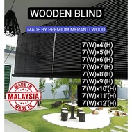 (7 feet width) Bidai Kayu Outdoor Blind Wooden Blinds Woodblind Meranti Wood Curtain Bedai