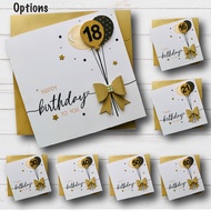 Luxury 16th, 18th, 21st, 30th, 40th, 50th, 60th Birthday Milestone Birthday Card, Handmade Birthday 