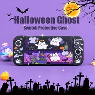 Halloween Ghost Protective Case For Nintendo Switch V1 V2 Silicagel Soft Case Joy-Con Controller OLED Hard Case Detachable Switch Game Console Accessories