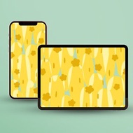 數位 黃金雨 阿勃勒花朵植感手機平板桌布 電子檔