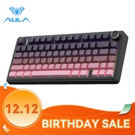 AULA F75/F87/F99 Mechanical Keyboard Side Engraved Keycaps Tri-mode Hot Swappable South Facing Light