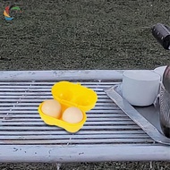 [chulisia] 2 Grid Egg Holder Eggs Container Shockproof with Handle Refrigerator Egg Storage