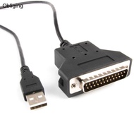 BLING USB to DB25 25Pin Male Cable for Data Transfer in Office and Industrial Use 180cm