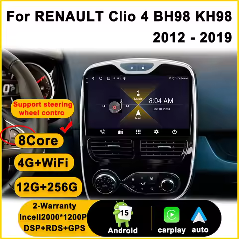Android Auto For RENAULT Clio 4 BH98 KH98 2012 - 2019 Carplay Autoradio Car Radio Multimedia Video P