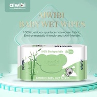 Aiwibi Bamboo Premium Baby Wet Wipes Antibacterial - Wet Tissue 80pcs