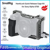 SmallRig A6700 Cage HawkLock Quick Release Cage Kit for  Alpha 6700 w Silicone Grip & HD Cable Clamp