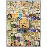 151 Sheets Potion Label Stickers Retro Kraft Paper Color American Art Creative Graffiti Decorative S