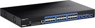 TRENDnet 28-Port Layer 2 Managed SFP Switch with 10G SFP+ Ports, TL2-F70284, 24 x Gigabit SFP Ports,