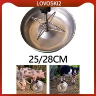 [LovoskiacMY] Automatic Feeder for Pigs Stainless Steel Waterer Livestock Fodder Tray for Farm Anima