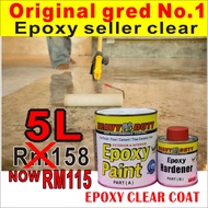 5L CLEAR EPOXY HEAVY DUTY PAINT / epoxy floor paint / cat epoxy lantai / epoxy primer floor / epoxy floor HEAVY DUTY