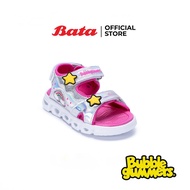 Bata บาจา ยี่ห้อ BubbleGummers รองเท้าแตะรัดส้น รองเท้ารัดส้น รองเท้าลำลอง มีไฟ LED สำหรับเด็กผู้หญิง รุ่น Spiral หลายสี 1611131