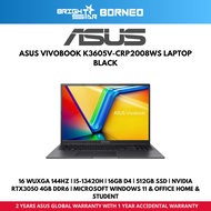 ASUS Vivobook K3605V-CRP2008WS Laptop - 16" WUXGA 144HZ/I5-13420H/16GB D4/512GB SSD/RTX3050/W11+HNS