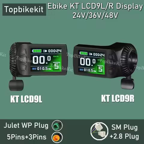 Ebike KT Display LCD3/4/5/8/9/10H/11 LED890 LED900S KT LCD9 Color Meter+Right/Left Throttle 24V/36V/