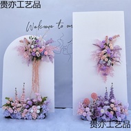 Wedding decoration props, wedding aisle backdrop arrangement, artificial flowers, hanging flowers, p