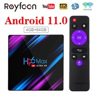 Smart TV Box 11 H96 Max RK3318 4GB 64GB USB3.0 1080P H.265 60fps Google Voice Assitant Youtube 4K Smart TVbox H96MAX 2G kuiyaoshangmao