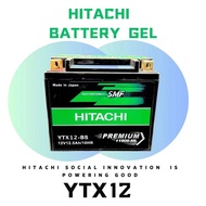 YTX12-BS BATTERY HITACHI ER6 / VULCAN