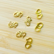 Cop916 Premium S Hook W:1.1cm 999.9 Bangkok Gold Plated <Cangkuk S Emas Bangkok Persist Ori 916>