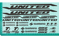 Cutting stiker sepeda United 1 Set Sesuai Gambar Stiker Sepeda MTB United Sticker Sepeda BMX United