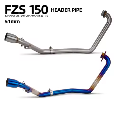 FZ150 Exhaust Header Pipe for Yamaha FZ150 FZS150 YS125/YS150/GT150 Fazer 51mm Motorcycle Escape Man