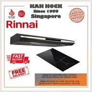 RINNAI RH-S3059-PBW  SLIMLINE HOOD+RINNAI RB-3012H-CB 2 ZONE INDUCTION HOB BUNDLE