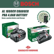 BOSCH Home and Garden PBA 18V 4.0AH Battery AL 1880CV 18V Charger 1600A011T8 1600A011U0