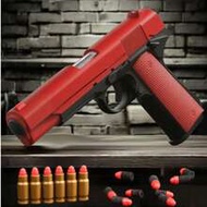 1911 Manual Ejection Toy Gun, 10 Soft Bullets, 8 Cartridges, 1 Shooting Practice Game, Handgun Model
