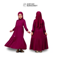 4sisters - Aisyah Burgundy Girls' Gamis