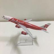16cm AirAsia Airbus A340 Airplane Model Airplane Diecast Metal 1/400 Scale Planes