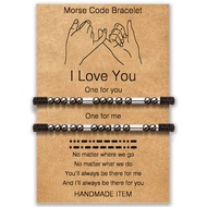 Couples Valentines Day Gifts, I Love You Morse Code Bracelet, Gifts for Boyfriend Long Distance Rela