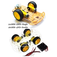 2WD/4WD Single/2Layer Robot Car Chassis Set Smart Robotics with 6V DC Motor Set Smart Kit for Arduin