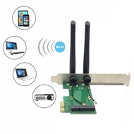 Wireless Wifi Network Card Mini PCIE To PCI-E 1X Desktop Adapter Accessories Antennas Computer Parts Network Adapter
