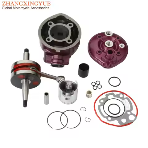 Motorcycle 90cc Big Bore Cylinder Kit & Crankshaft For Keeway TX X-Ray 50 Supermoto 2-Stroke AM6 Min