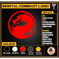 MORTAL COMBAT STICKER. DRAGON STICKER. LOGO NAGA. CAR STICKER. STICKER KERETA. STICKER MOTOR