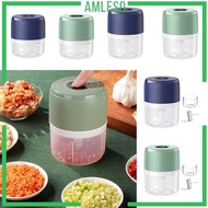 [Amleso] Garlic Masher, Portable Food Kitchen Gadgets, Handheld Electric Garlic Chopper