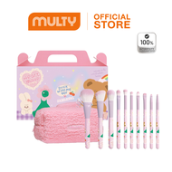 MEILINDA Heartmade Brush Set แปรงเซต 10 ชิ้น สกรีนลาย Stickwithme4ev พร้อมกระเป๋าน้องหมี