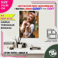 Photo print + MDF frame 21 x 30 / UK A4 Photo Print + MDF Board Media 21 x 30 / 21x30cm