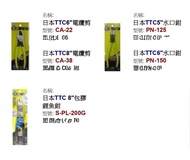 【20年實體五金舖】全新正版 日本TTC 電纜剪 / 水口鉗 / 鯉魚鉗 (大量現貨/批發)